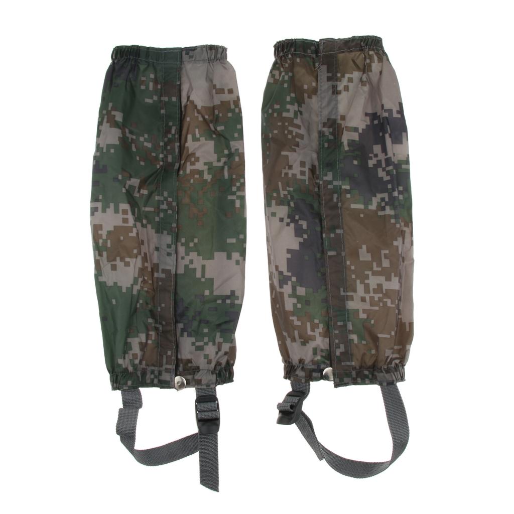 Outdoor Walking Hiking Waterproof Gaiters Boot Covers Leg Guards blue