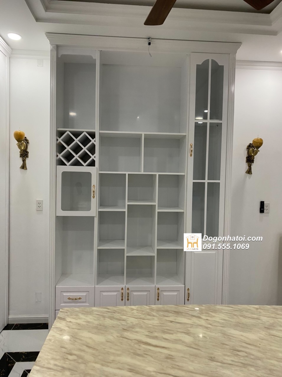Kệ Tivi Phòng Khách Kết Hợp Tủ Rượu Hiện Đại 2m4 X 2m6 - TR615