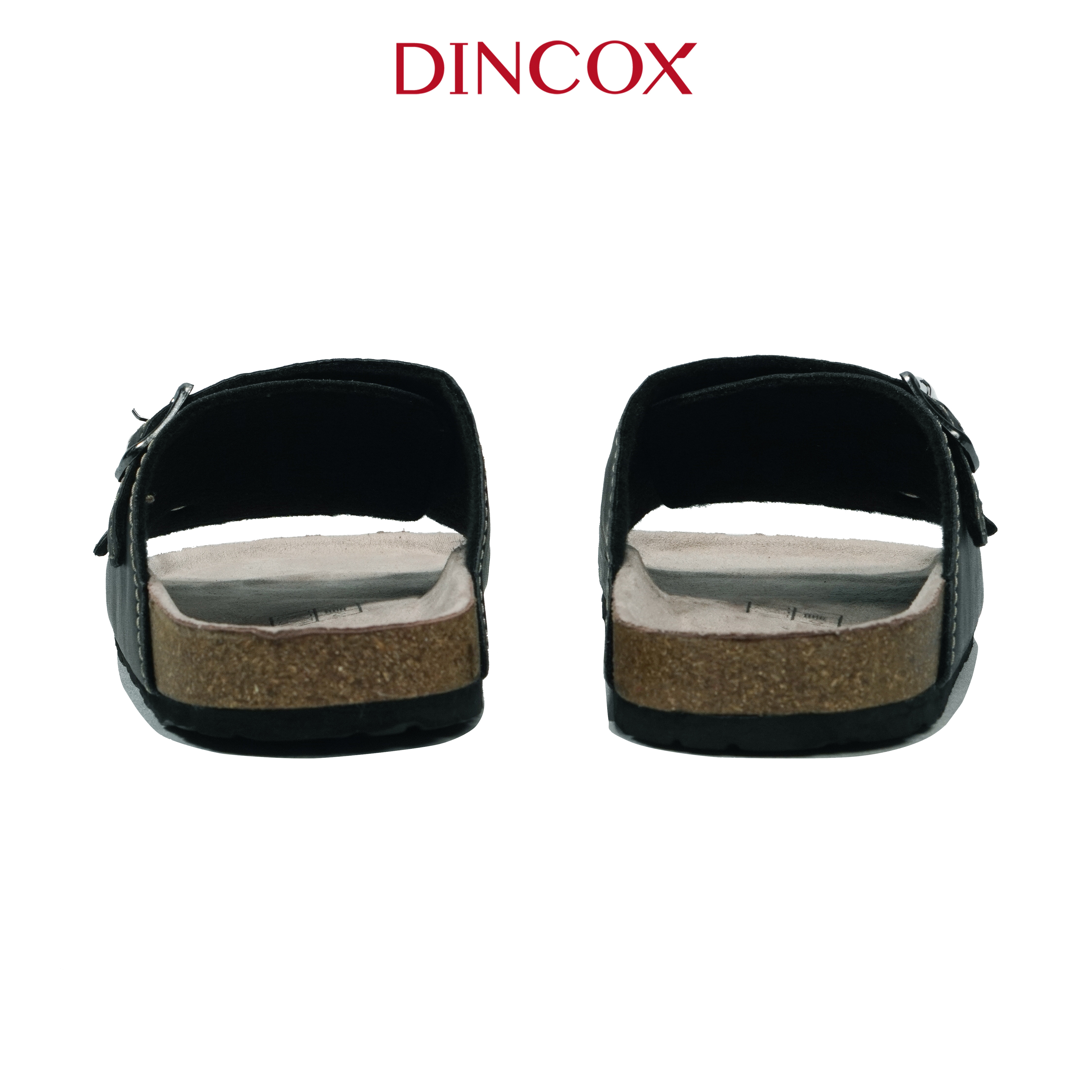 Dép Đế Trấu Quai Chéo 2 Khóa Nam Charcoal DC06 Thời Trang Dincox
