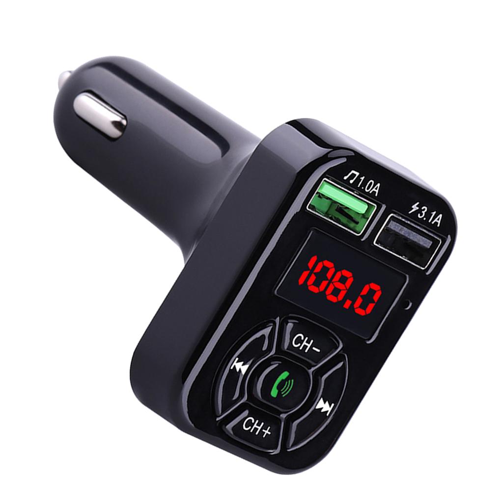 Bluetooth Car Charger 3.1A Fast Charge Card FM Car Bluetooth MP3 Transmitter