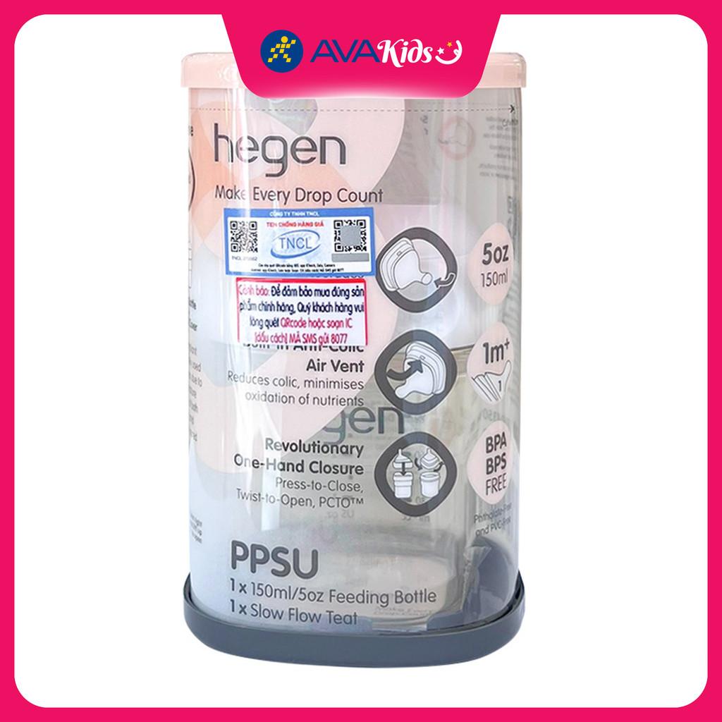 Bình sữa Hegen PPSU 150ml núm ti size S từ 1 – 3 tháng - Hàng Chính Hãng