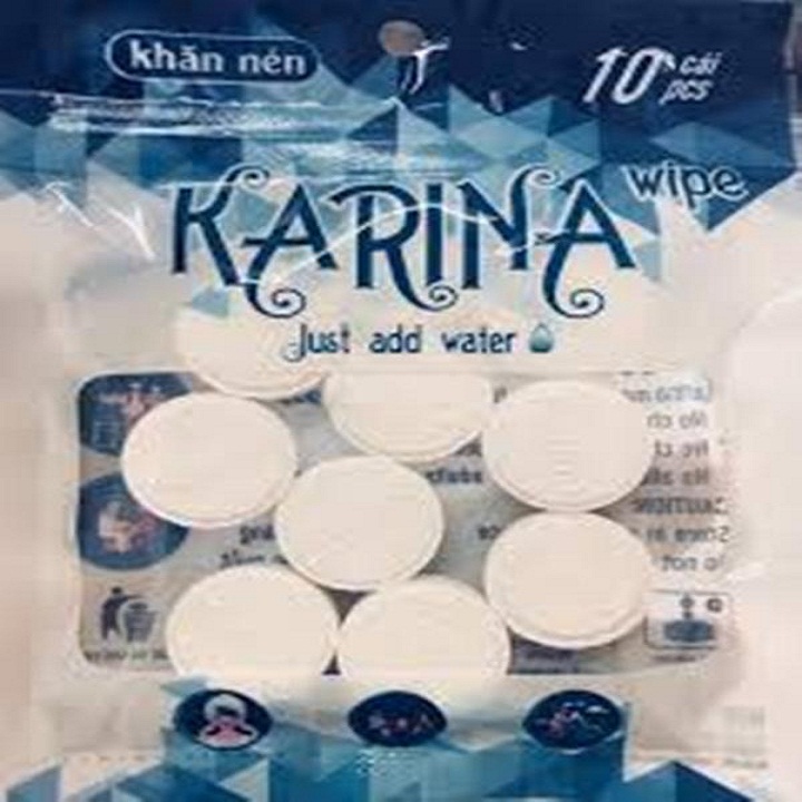 Combo 100 viên Khăn Giấy Nén Karina Cao Cấp Dạng Viên Kẹo