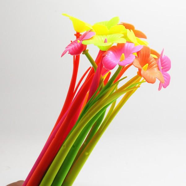 Bút mực nước hình bông hoa - Bút dễ thương nét mực đều đậm Duashop