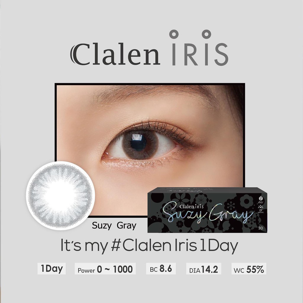 Kính áp tròng màu dùng 1 ngày Clalen Iris - 1 Miếng