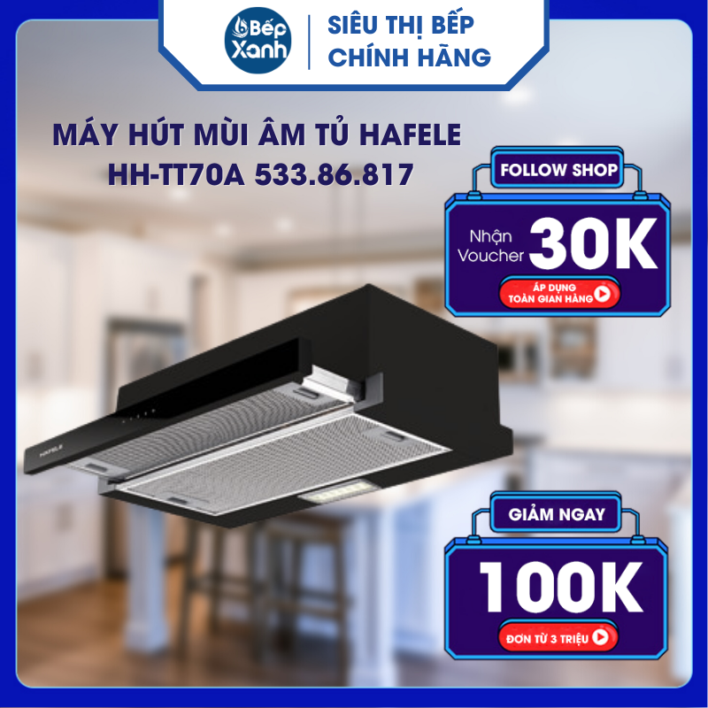 Máy hút mùi âm tủ Hafele HH-TT70A 533.86.817 - Hàng Chính Hãng