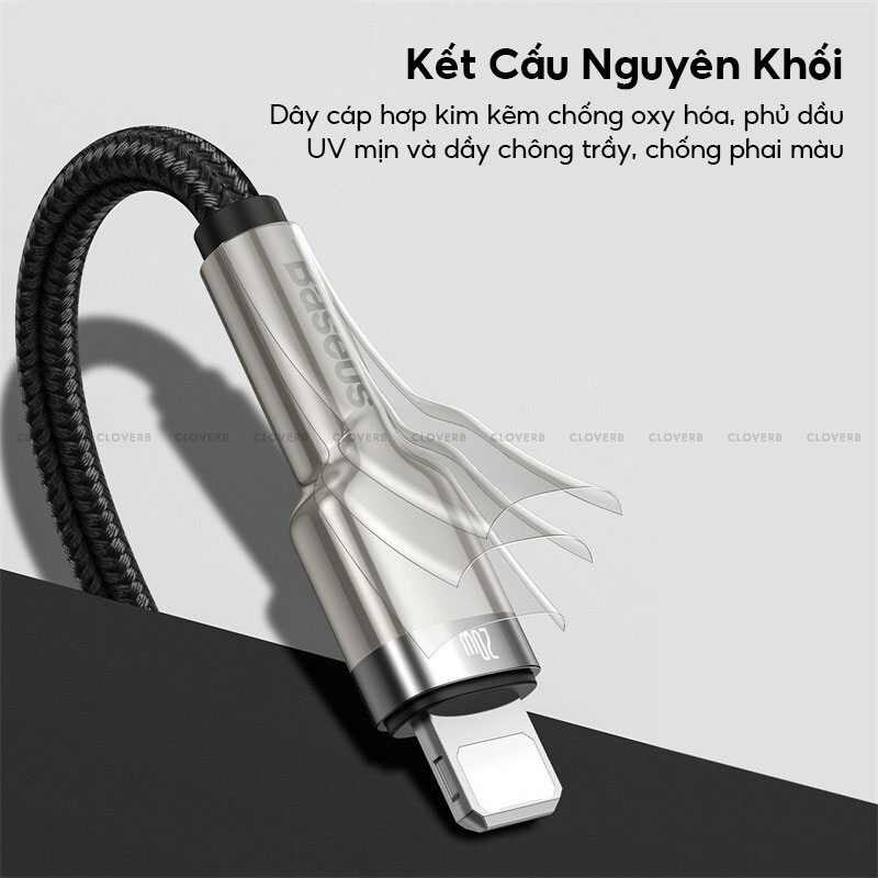 Dây Sạc Nhanh 20w Baseus Cafule Series Metal Data Cable Type-c To Ip Cho iPhone | Hàng Chính Hãng