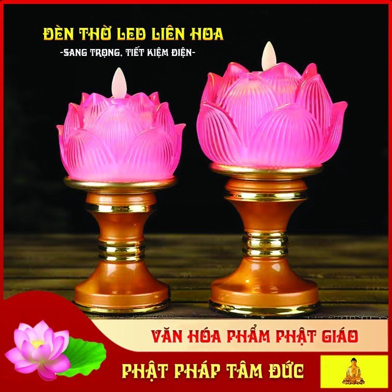 Đèn Thờ, Đèn Ban Thờ Thuỷ Tinh Chất Liệu Cao Cấp Bền Đẹp Mãi Với Thời Gian, Ánh Sáng Đẹp Cho Không Gian Thờ Tự