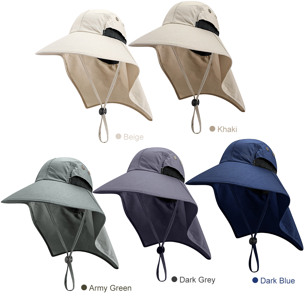 Mũ rộng vành có khẩu trang che cổ được làm bằng nylon nhẹ nhanh khô,chống tia UV