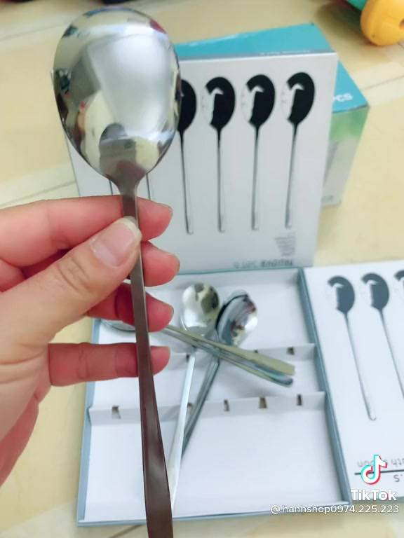 Set 6 Thìa Inox 304 bền, đẹp, tiện dụng, an toàn sức khỏe- Hàng chính hãng