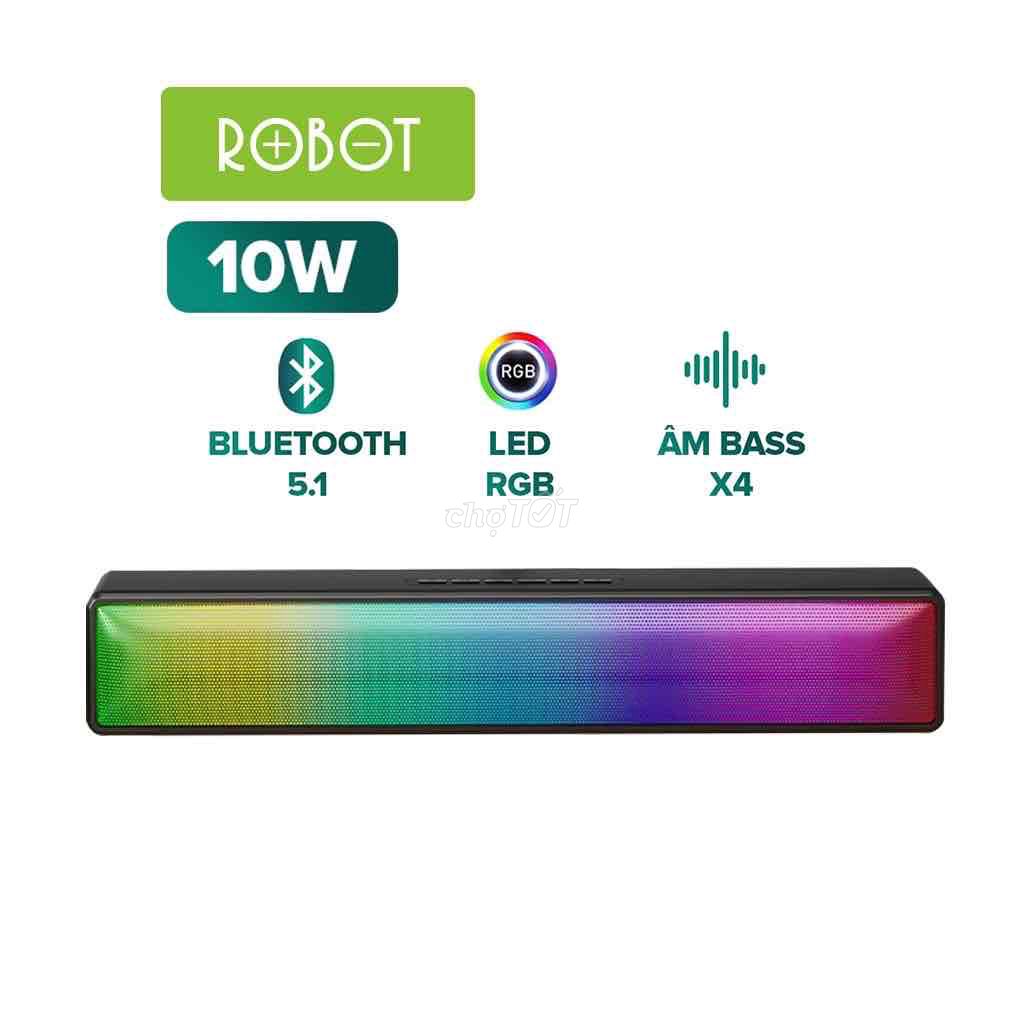 Loa Thanh Bluetooth Soundbar ROBOT RB580 10W Ultra Bass Hiệu Ứng RGB Hỗ Trợ Kết Nối Thẻ Nhớ - Hàng Chính Hãng