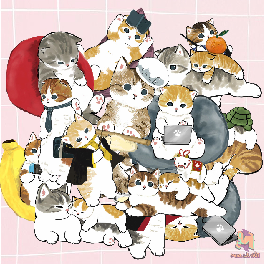 Miếng dán Stickers In Hình Mèo 02