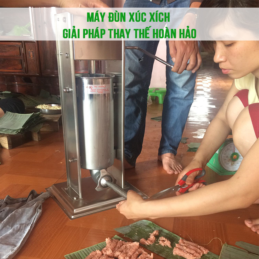 Máy Đùn, Nhồi, Xúc Xích, Lạp Xưởng Mini Quay Tay 3L