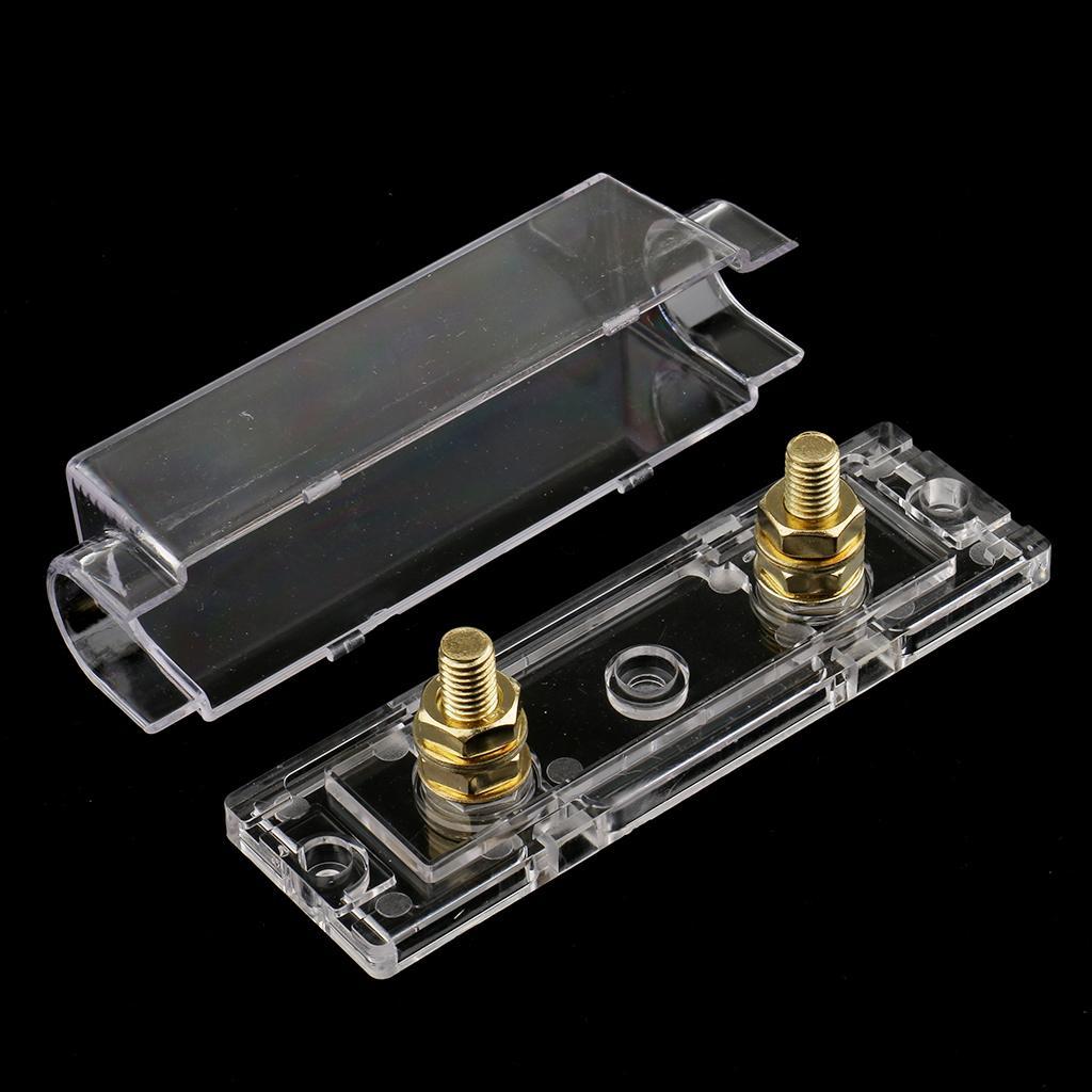 ANL Fuseholder Fuse holder 0 2 4 Gauge Car Audio Gold Inline Clear Box