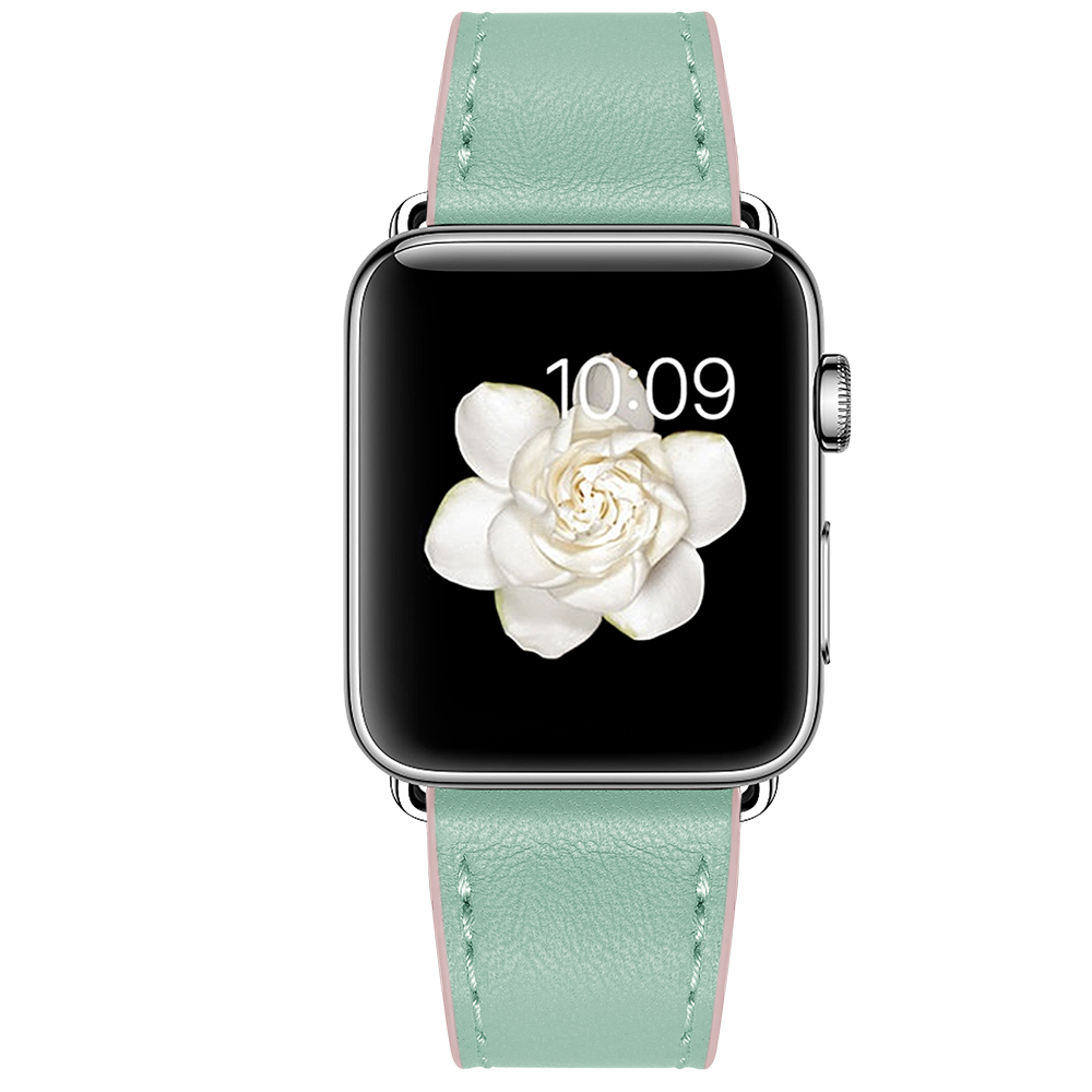 Dây Da Pink And Green cho Apple Watch Series 1/2/3/4/5