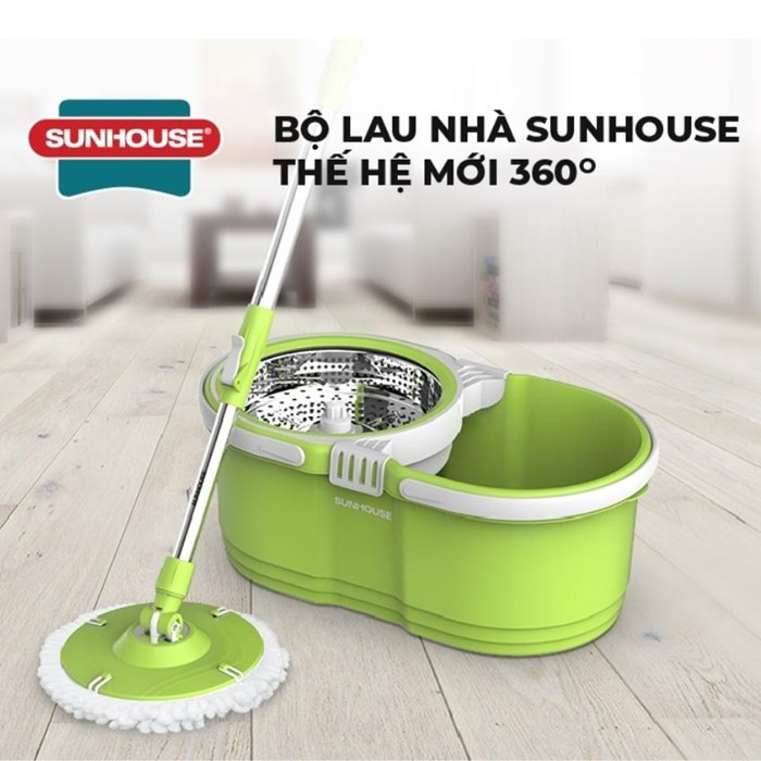 [ MỚI 3/2021 ] Bộ Lau Nhà Xoay 360 Độ Thế Hệ Mới SUN KS-CL260PG