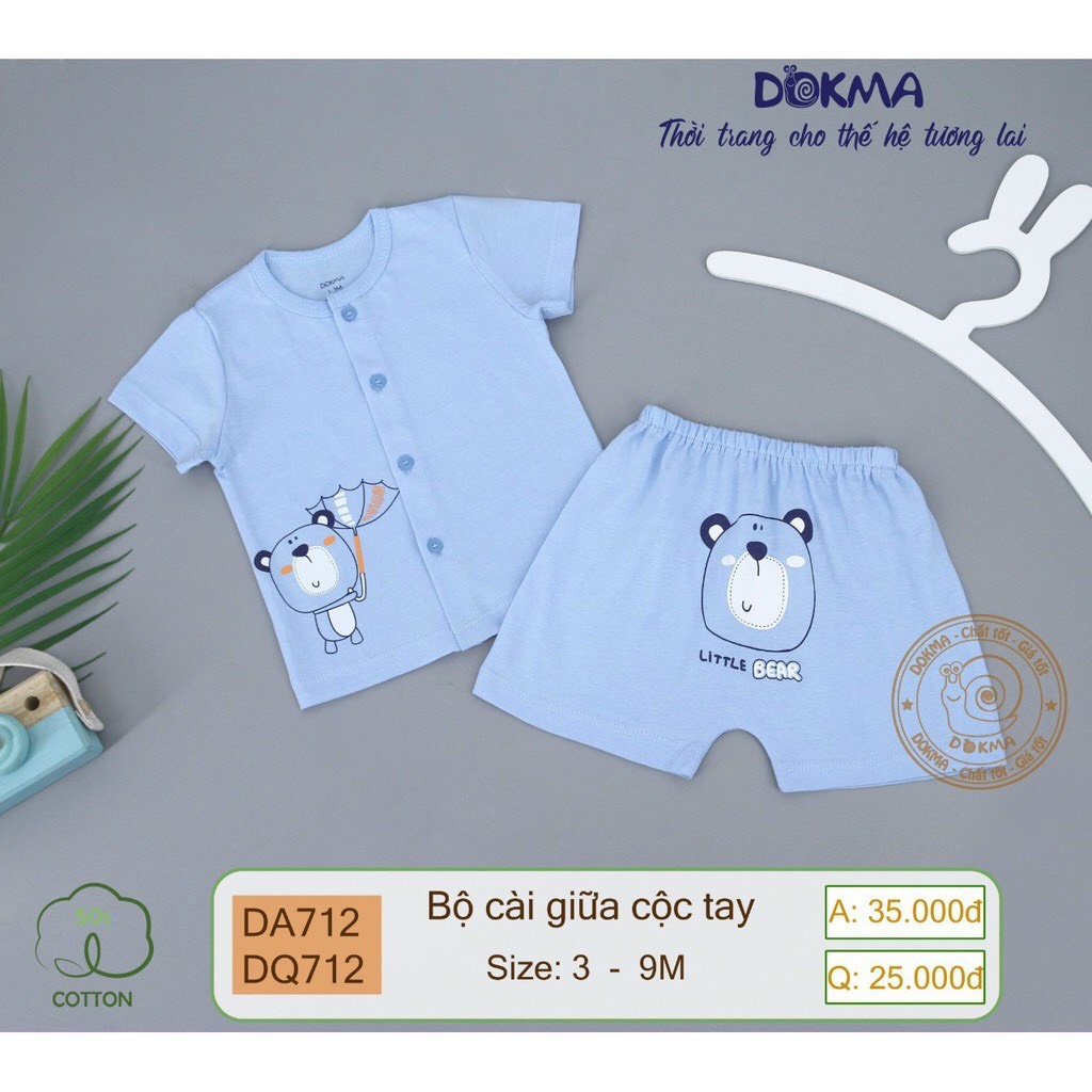 DB712 Bộ cộc tay cài giữa Dokma ( 3-9M