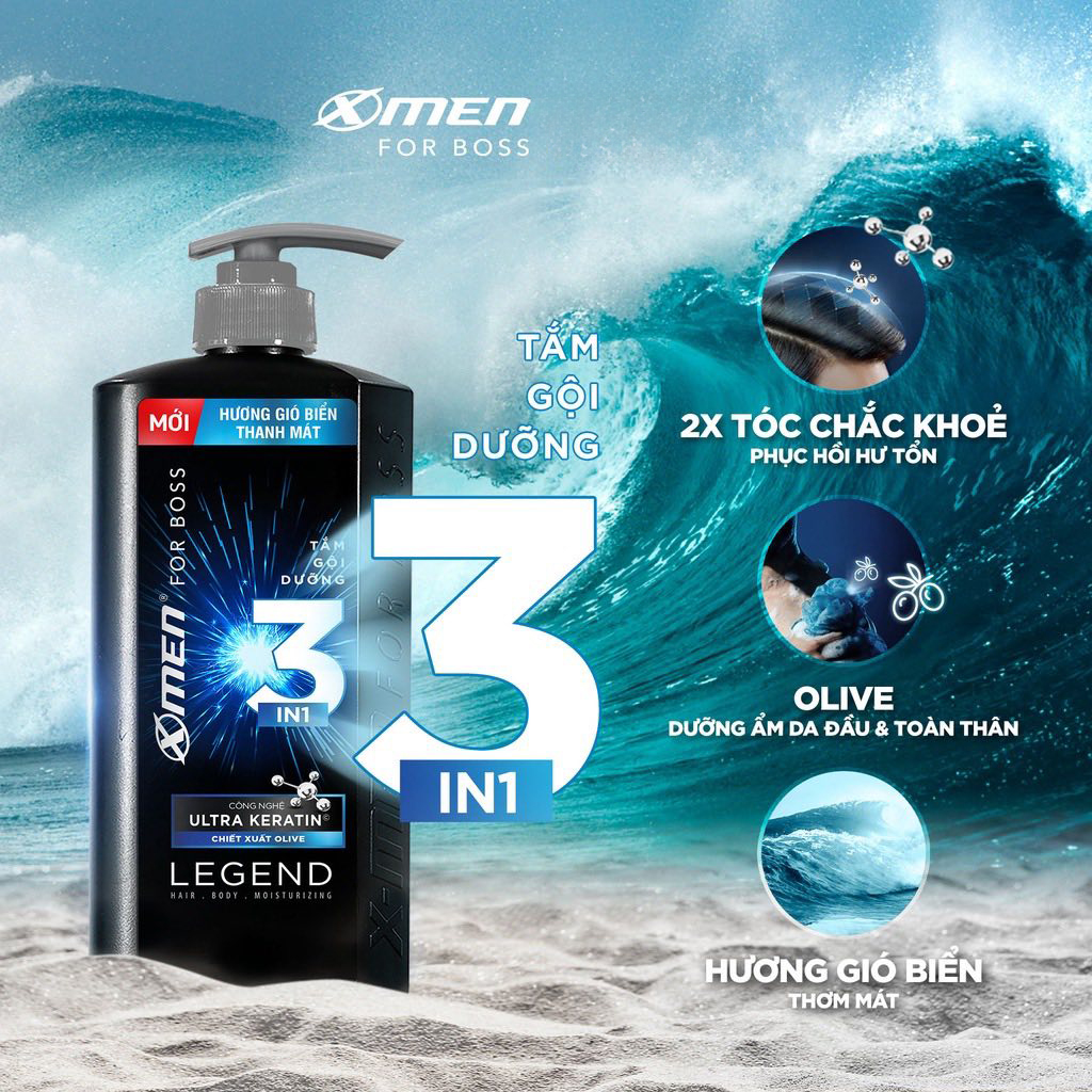TẮM GỘI 2IN1/3IN1 XMEN FOR BOSS 850G/830G