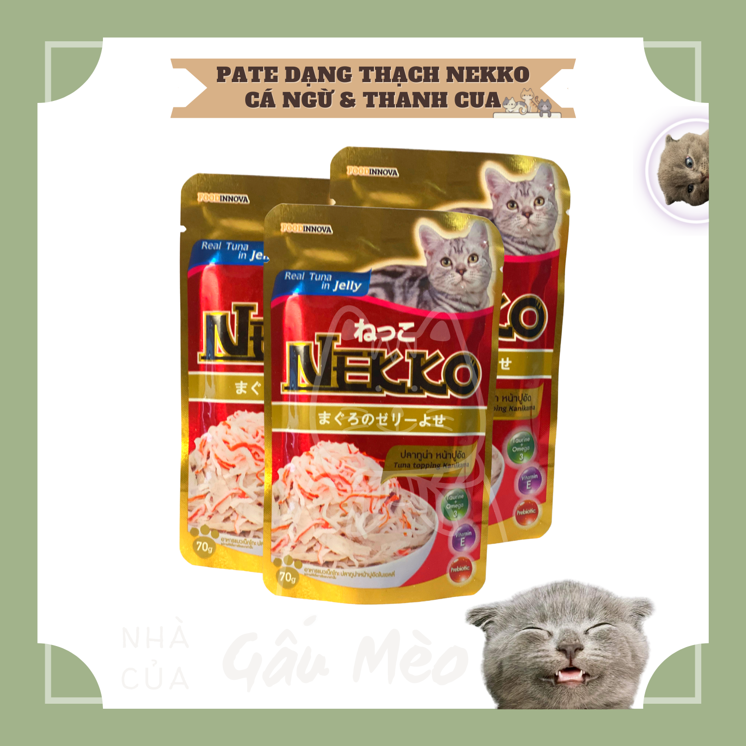 Combo 12 gói pate Nekko cho mèo 70g