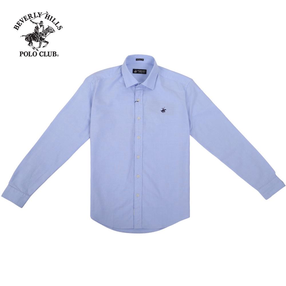 Áo sơ mi nam dài tay 100% cotton màu xanh Beverly Hills Polo Club - CMRLS20TL016