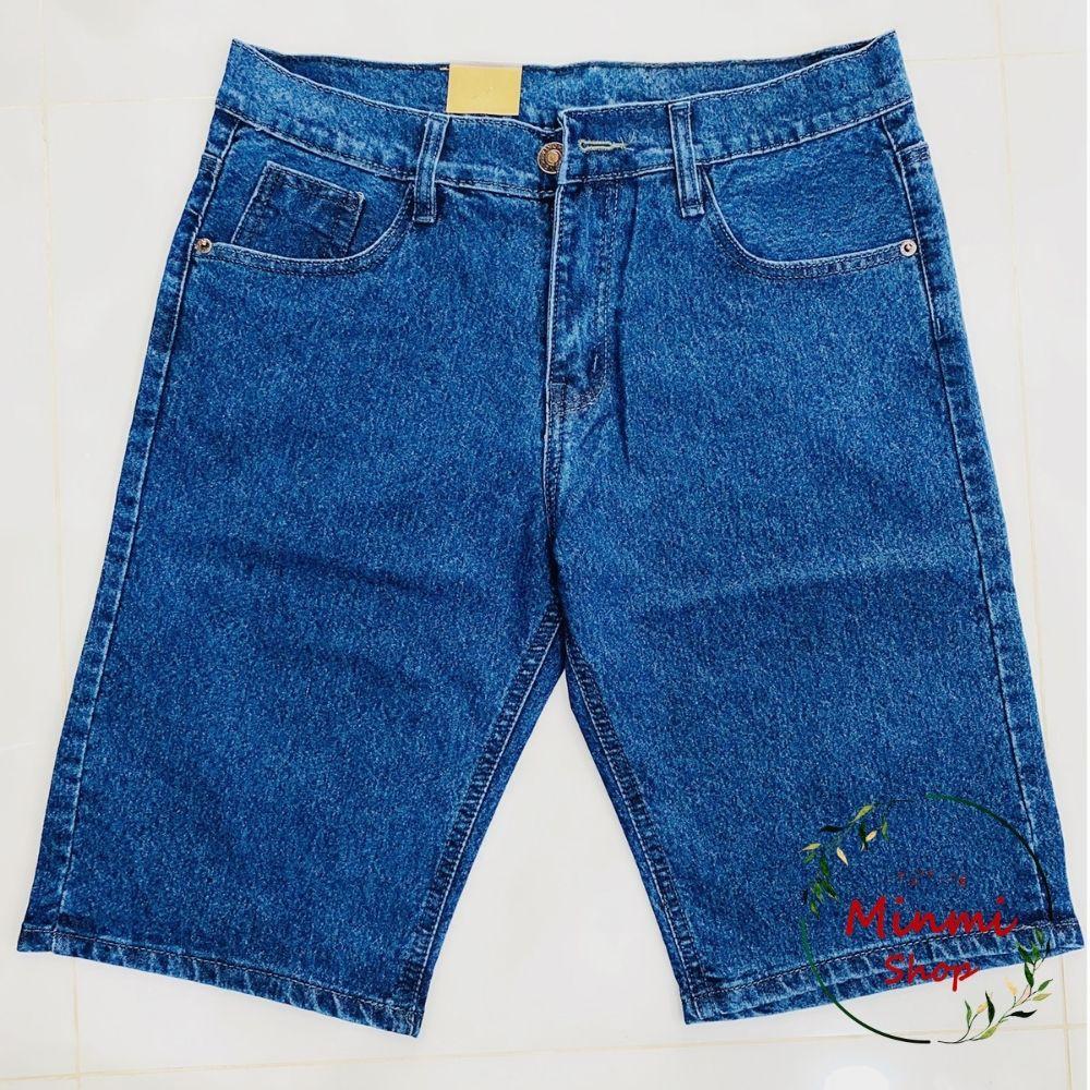 Quần Sọt Jean Nam Màu Xanh Bigsize Short Sort Rin Nam Lịch Sự Hàng Xuất Khẩu