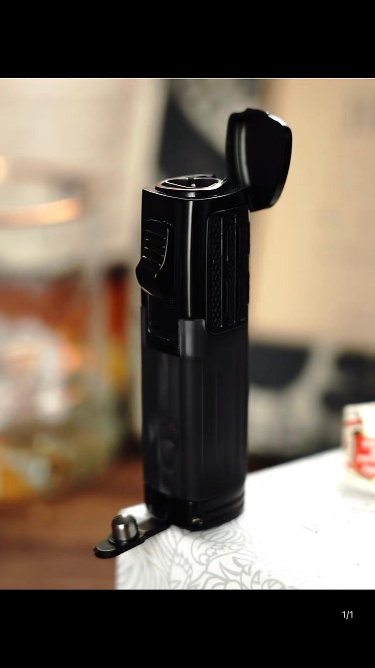 Vỏ Hột Quẹt Bật Lửa khò 3 tia nhìn rõ dung lượng gas kèm đục lỗ Lubinski SK44