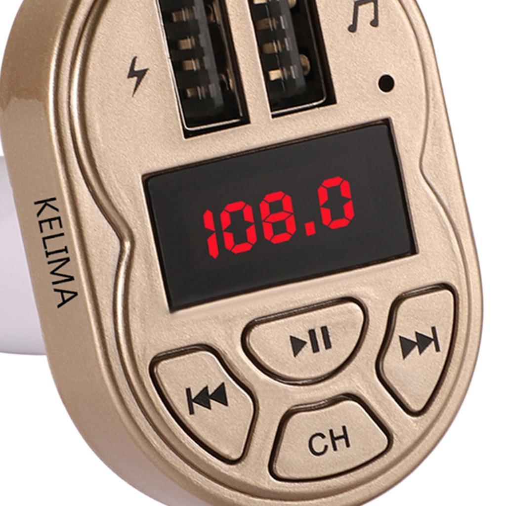 A2 Car FM Bluetooth Audio Adapter Dual USB Port