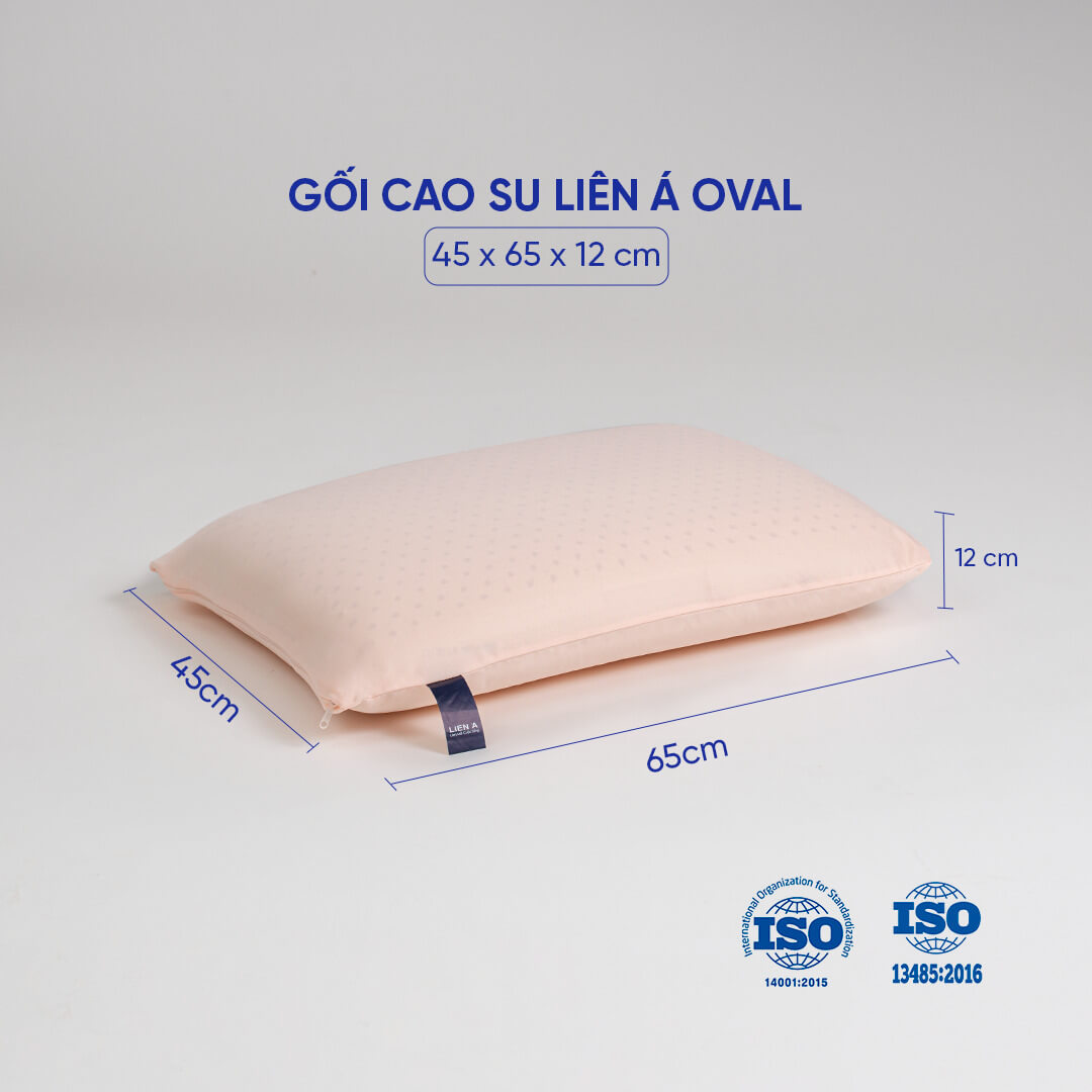 Gối Cao Su Thiên Nhiên 100% Oval Liên Á