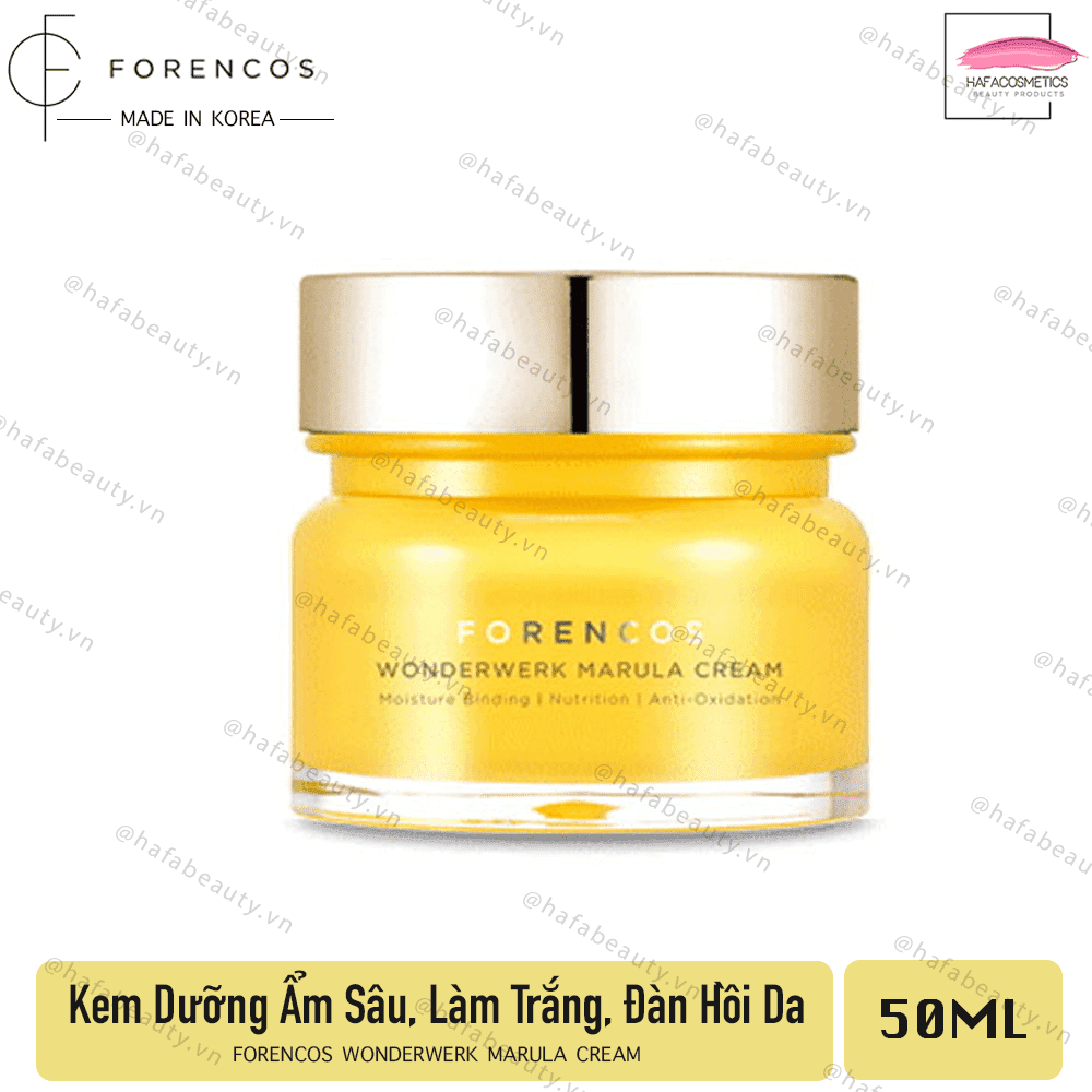 Kem Dưỡng Ẩm Sâu, Dưỡng Trắng, Căng Bóng Da Ban Đêm Forencos Wonderwerk Marula Cream 50ml