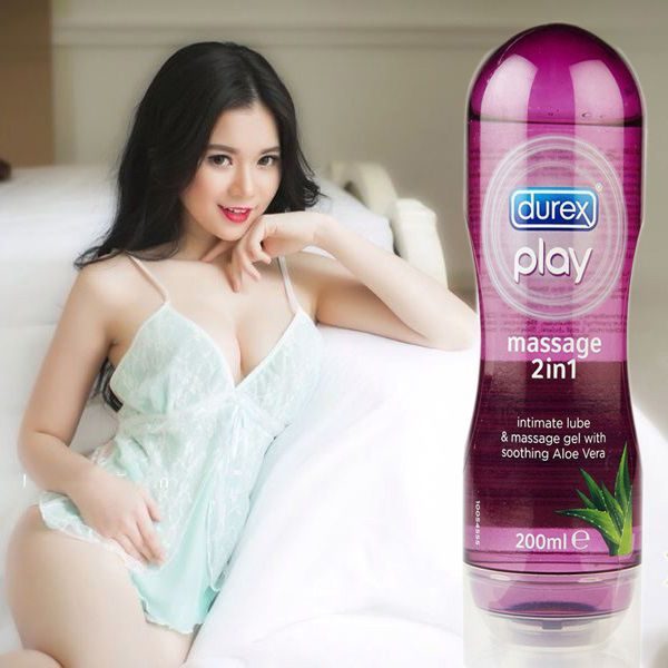 Gel Massage Durex 2 in 1 Hương Thơm Lô Hội - Mát Xa Toàn Thân - Bôi Trơn Quan Hệ + BCS Jex - Che Tên Sản Phẩm