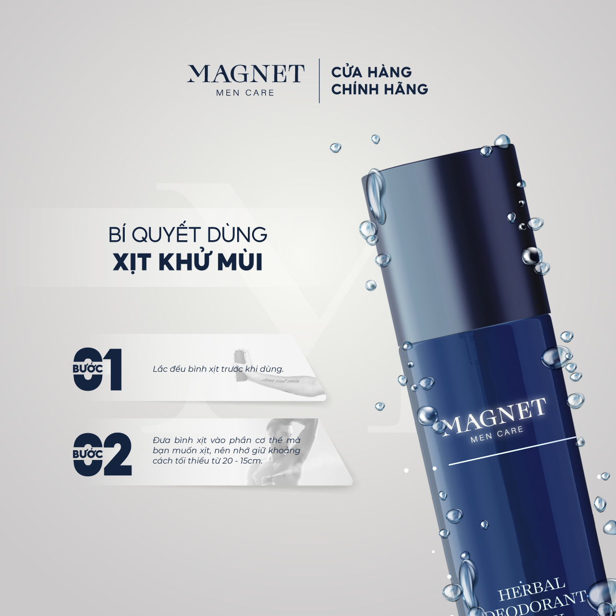 Xịt Khuẩn Khử Mùi Thảo Dược Nam Hương Nước Hoa Cao Cấp Magnet Mencare 120ml Nâng Cao Khả Năng Làm Sạch Và Kháng Khuẩn