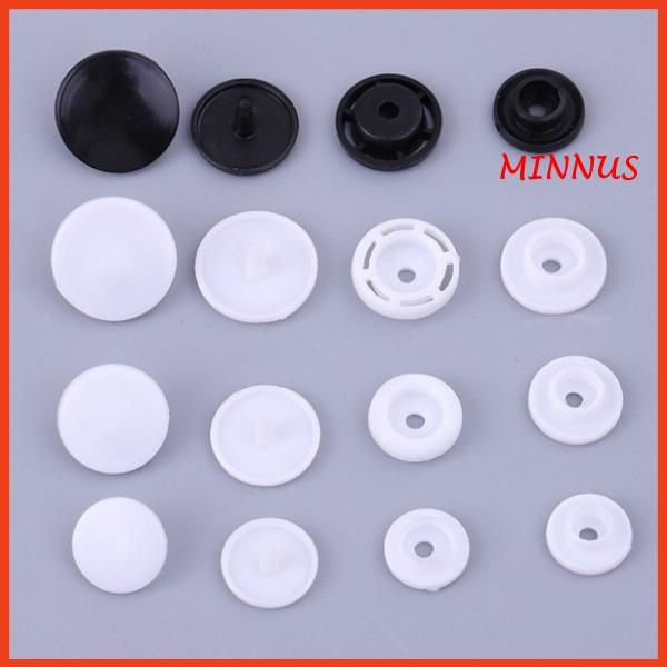 Cúc Bấm Nhựa T3 T5 T8 Màu Đen Và Màu Trắng (10 bộ)