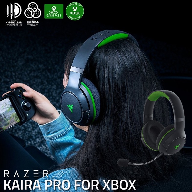 Tai nghe không dây choàng đầu Razer Kaira Pro for Xbox-Wireless Gaming and Mobile Headset_Mới, hàng chính hãng