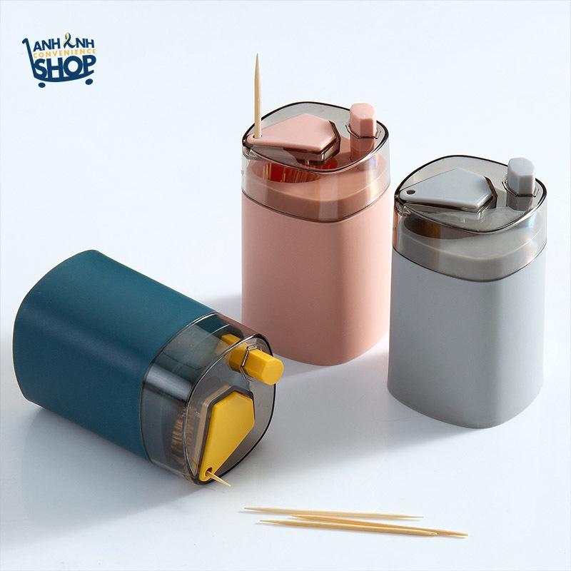 Lọ Tăm Nút Bấm Thiết Kế Đẹp Mắt Tiện Ích