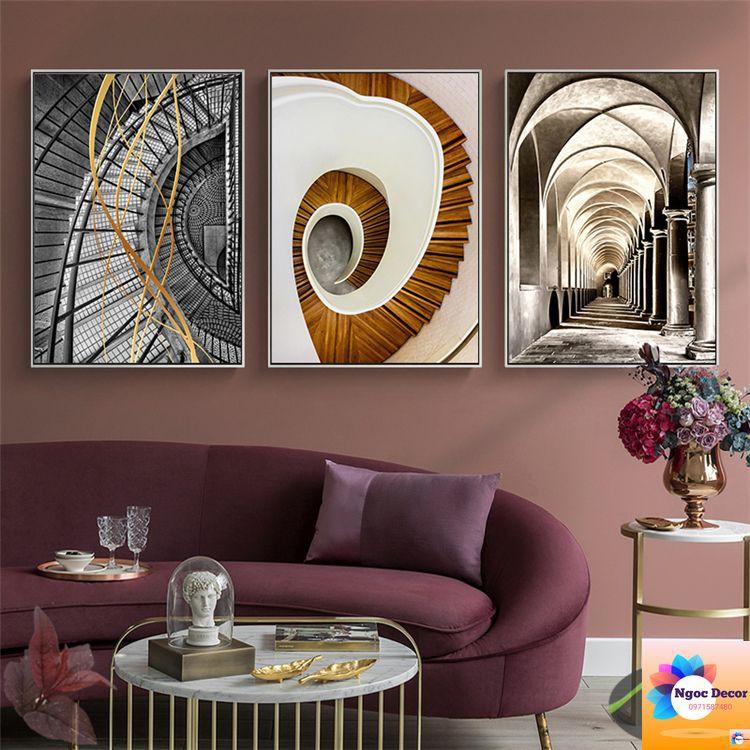 Bộ 3 tranh tráng gương 40x60cm trang trí phòng khách, phòng làm việc, phòng ngủ siêu đẹp