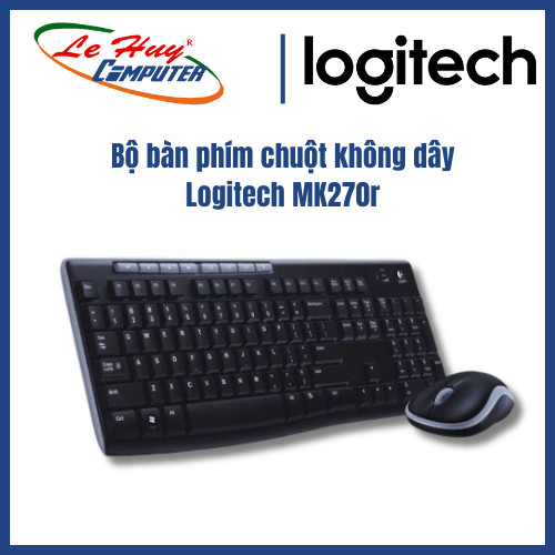 Bộ bàn phím chuột không dây Logitech MK270R Hàng Chính Hãng
