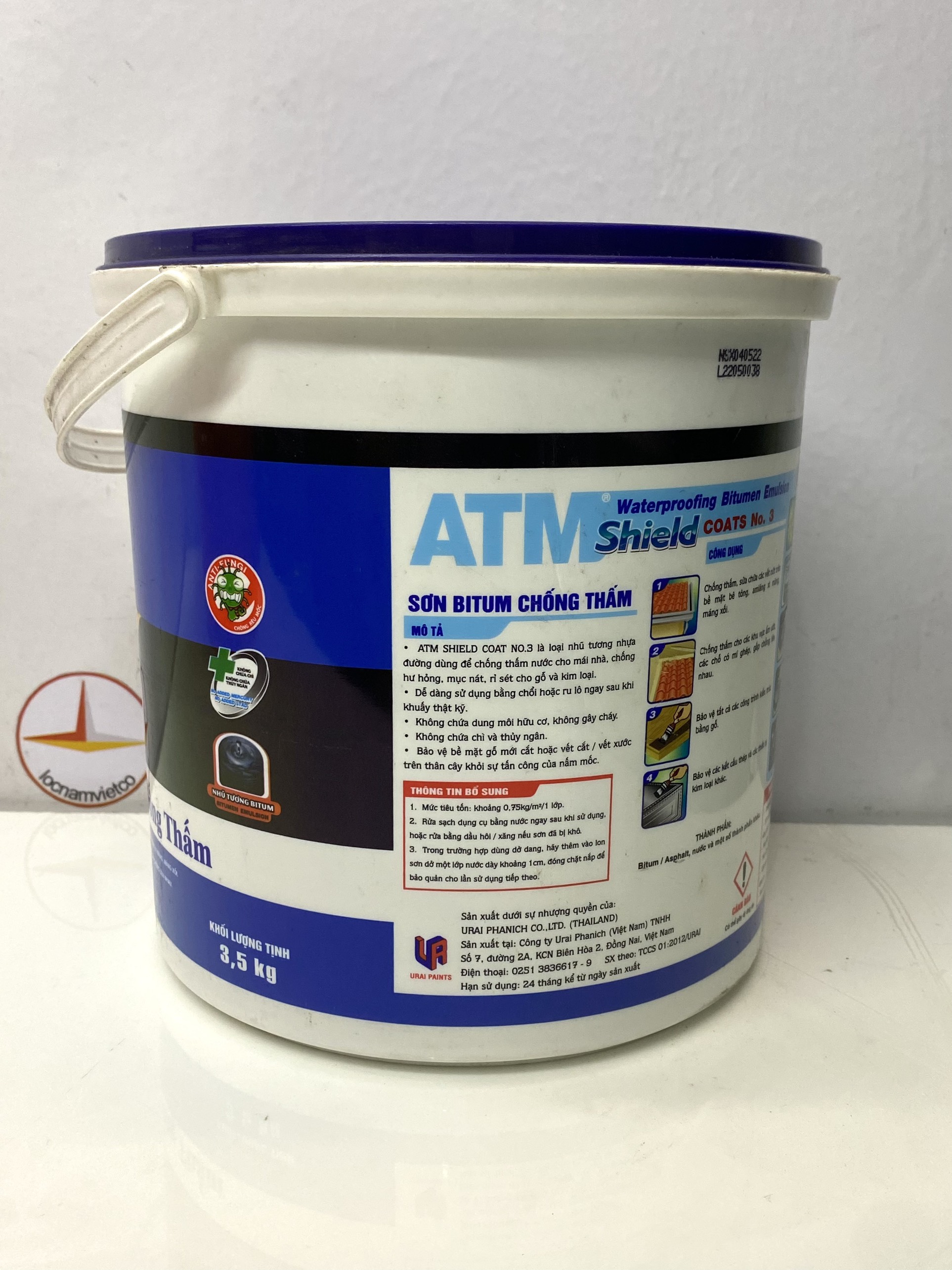 Sơn bitum chống thấm 3,5KG màu đen