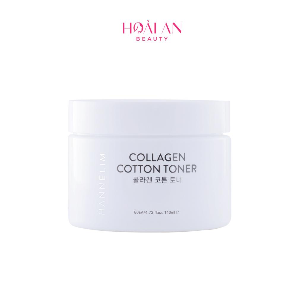 Toner dạng miếng Hannelim Collagen Cotton Toning Pad 140ml