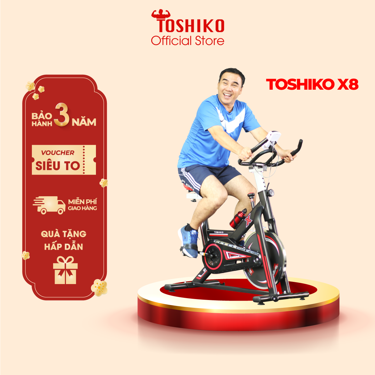 Xe đạp tập thể dục tại nhà Toshiko X8 - giúp tăng cơ hiệu quả