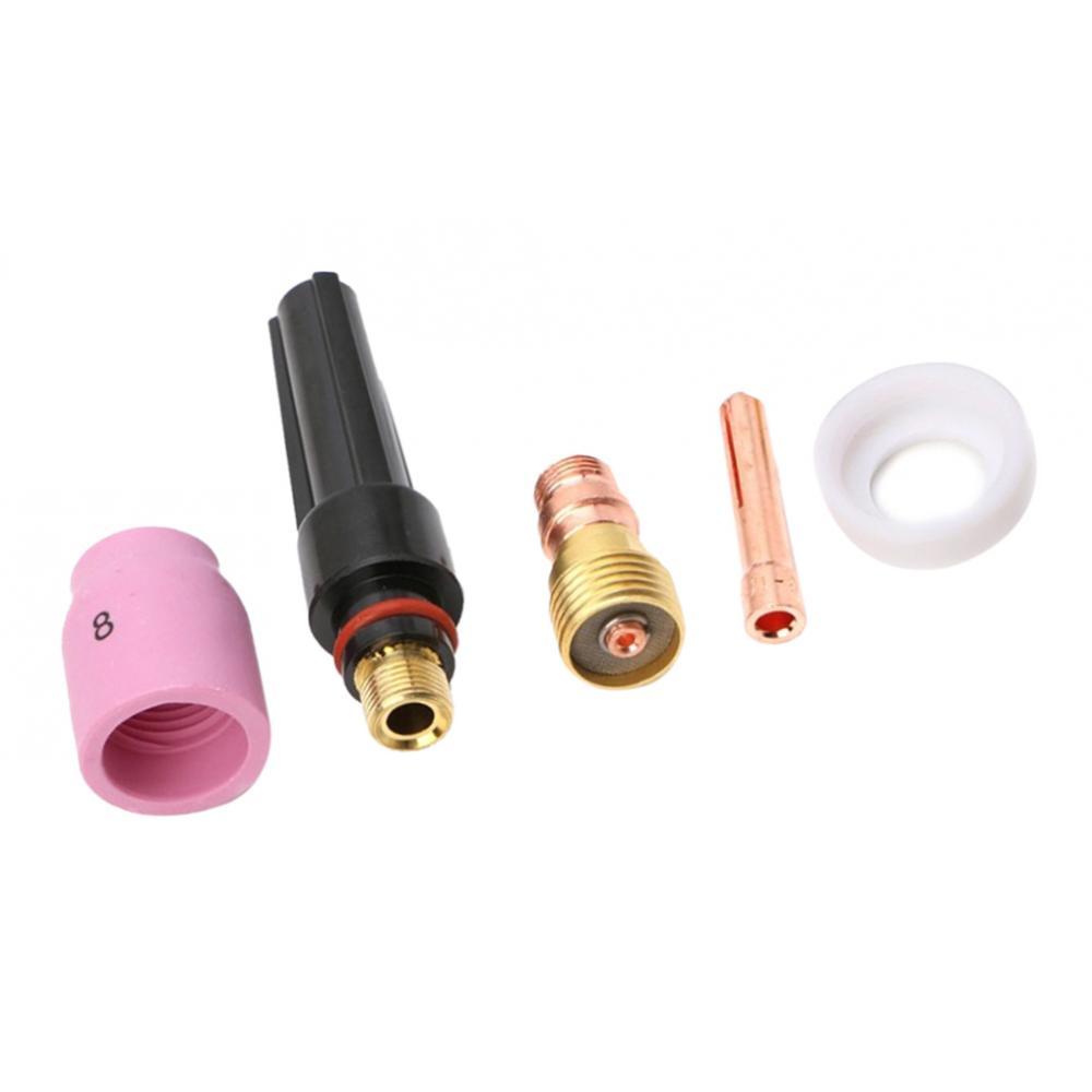5x Hàn Tig Đèn Pin Sơ Khai Cốc Khí Collet Thân Ống Kính Bộ Cho Hàn Tig Wp 17 18 26