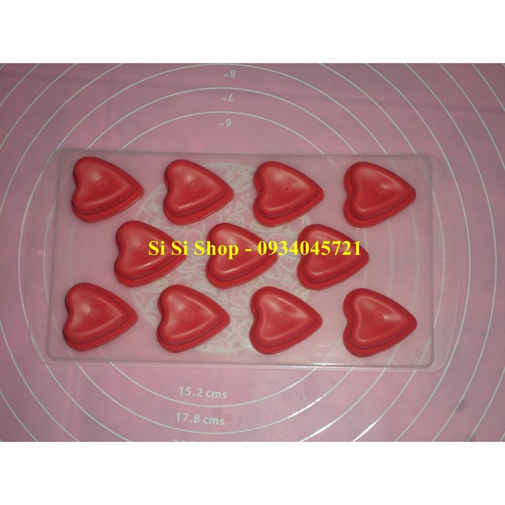 Khuôn silicon hình 11 tim