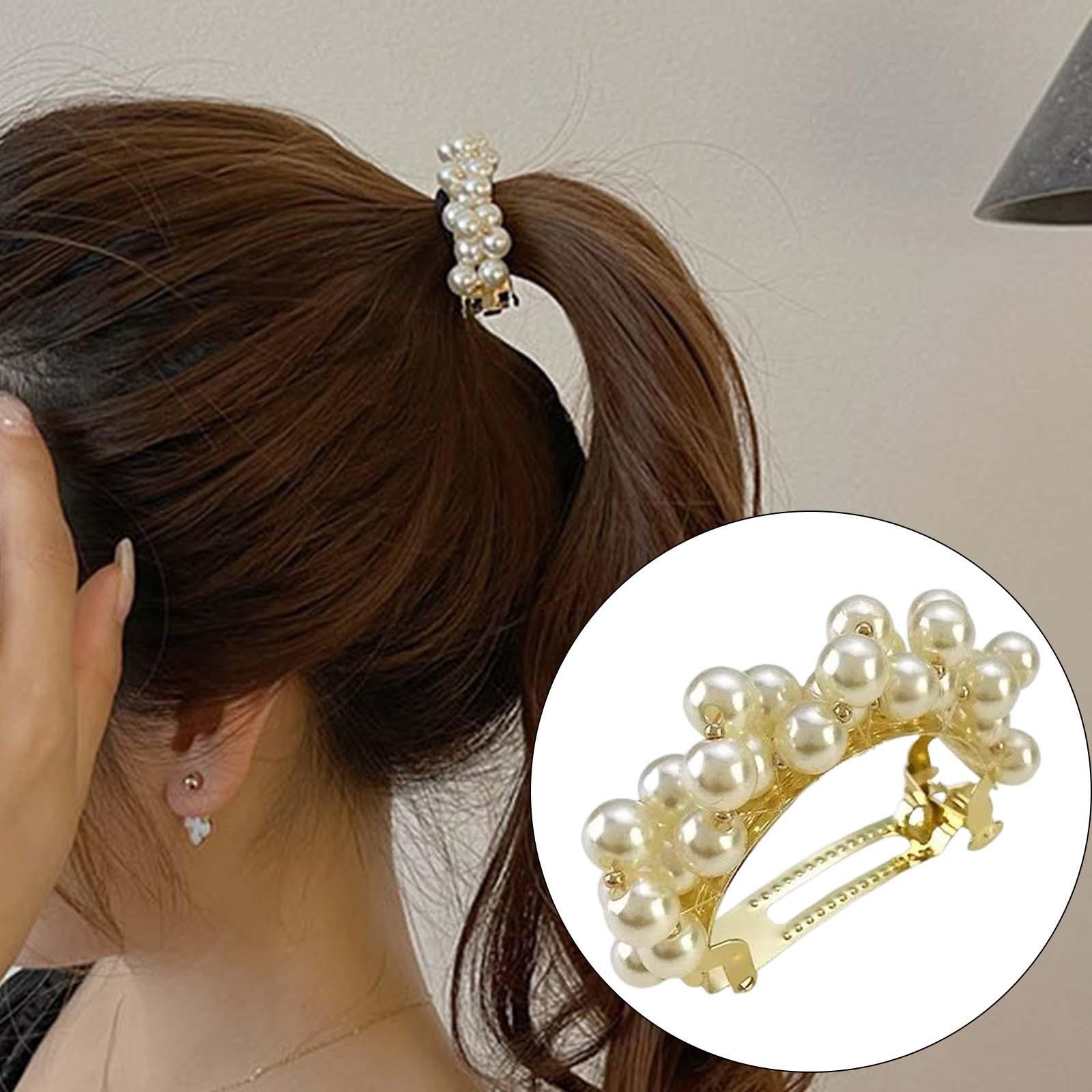 Elegant Pearl Hair Clip for Women Hairpins Accessories Girls Bridal Clips