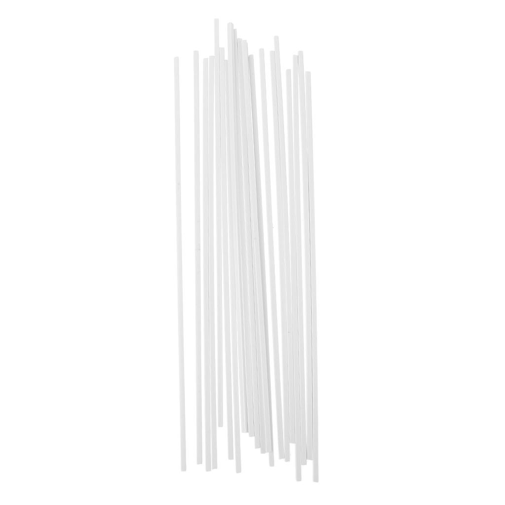 20 PC Vuông Thanh Nhựa ABS Gậy Chụp Hình Kiến Trúc Cảnh Quan Phụ Kiện 3X250 Mm
