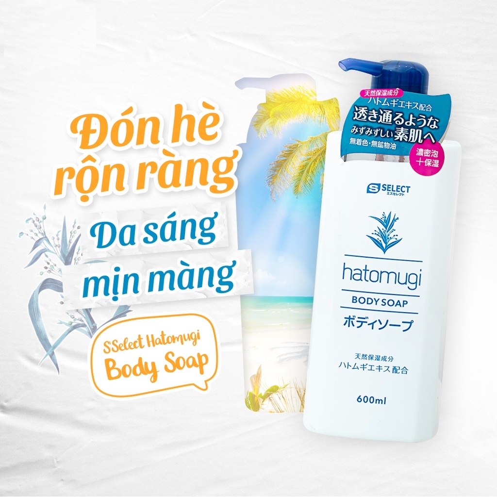 Sữa tắm dưỡng ẩm và làm sáng da S Select Nhật Bản (600ml)