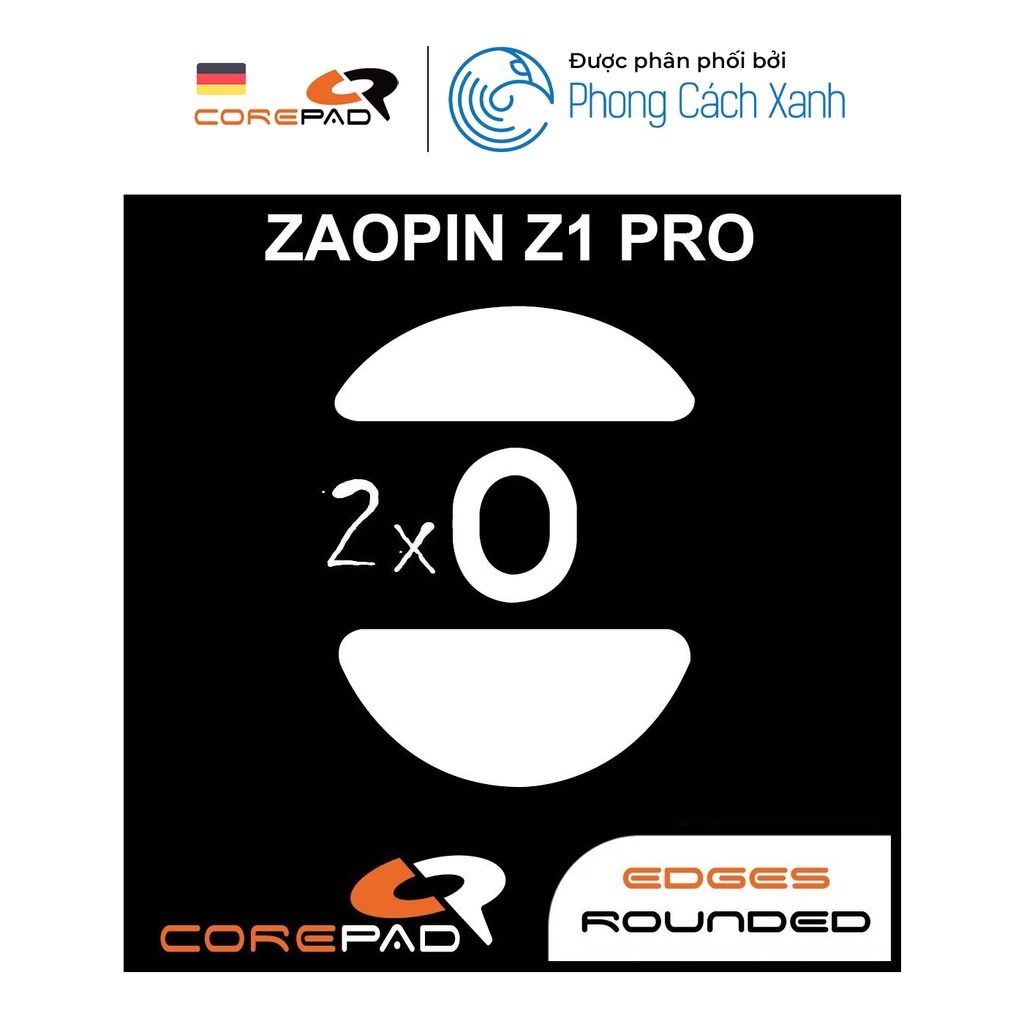 Feet chuột PTFE Corepad Skatez PRO Zaopin Z1 PRO Wireless (2 bộ) - Hàng Chính Hãng