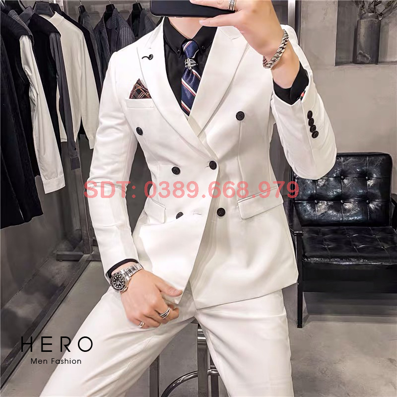 Bộ vest nam cao cấp 6 khuy ôm body