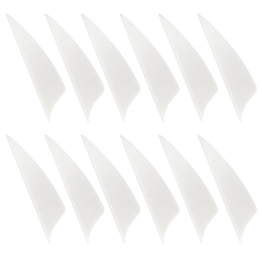 Archery Recurve Bow Hunting Arrow Fletching 1.75 in 12 Pieces White