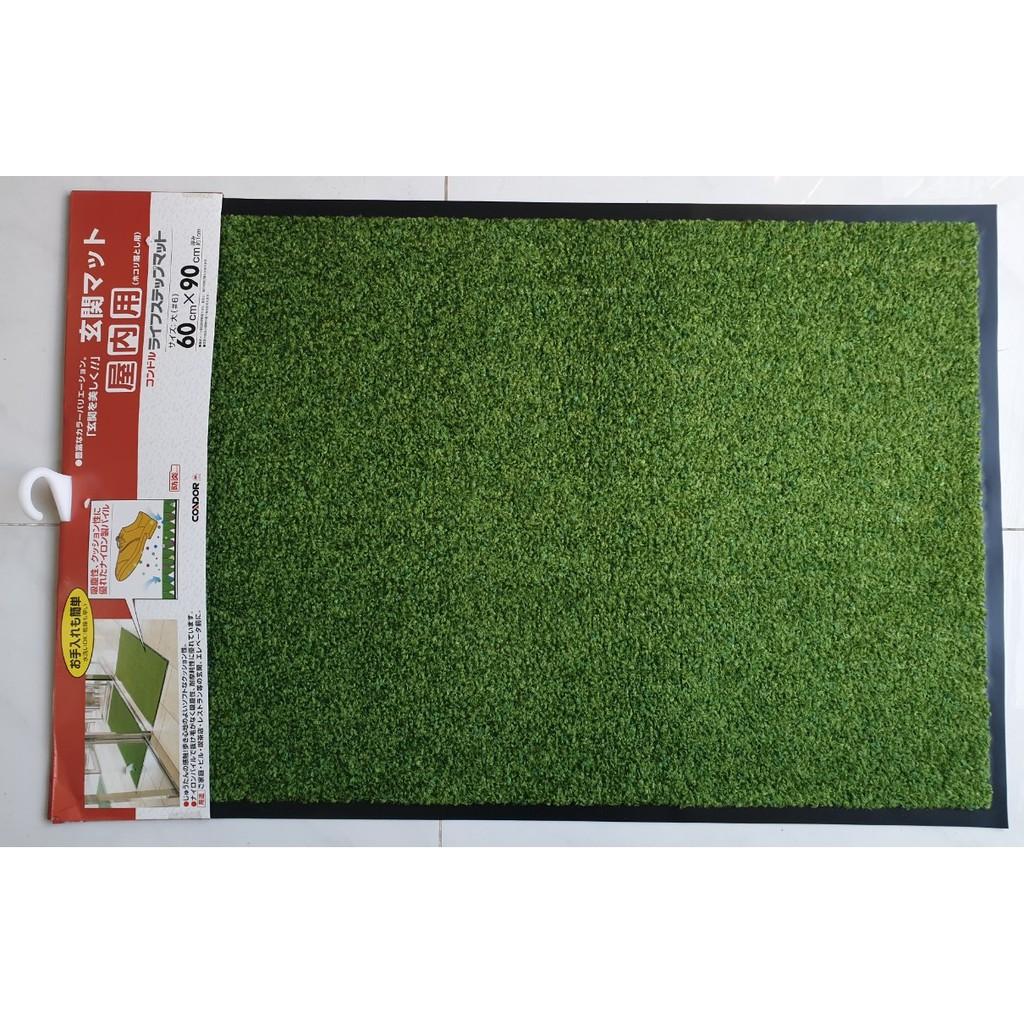 Thảm Welcome cao cấp kích thước 60x90CM CONDOR Đế cao su chống trượt DOORMAT Xanh lá đậm