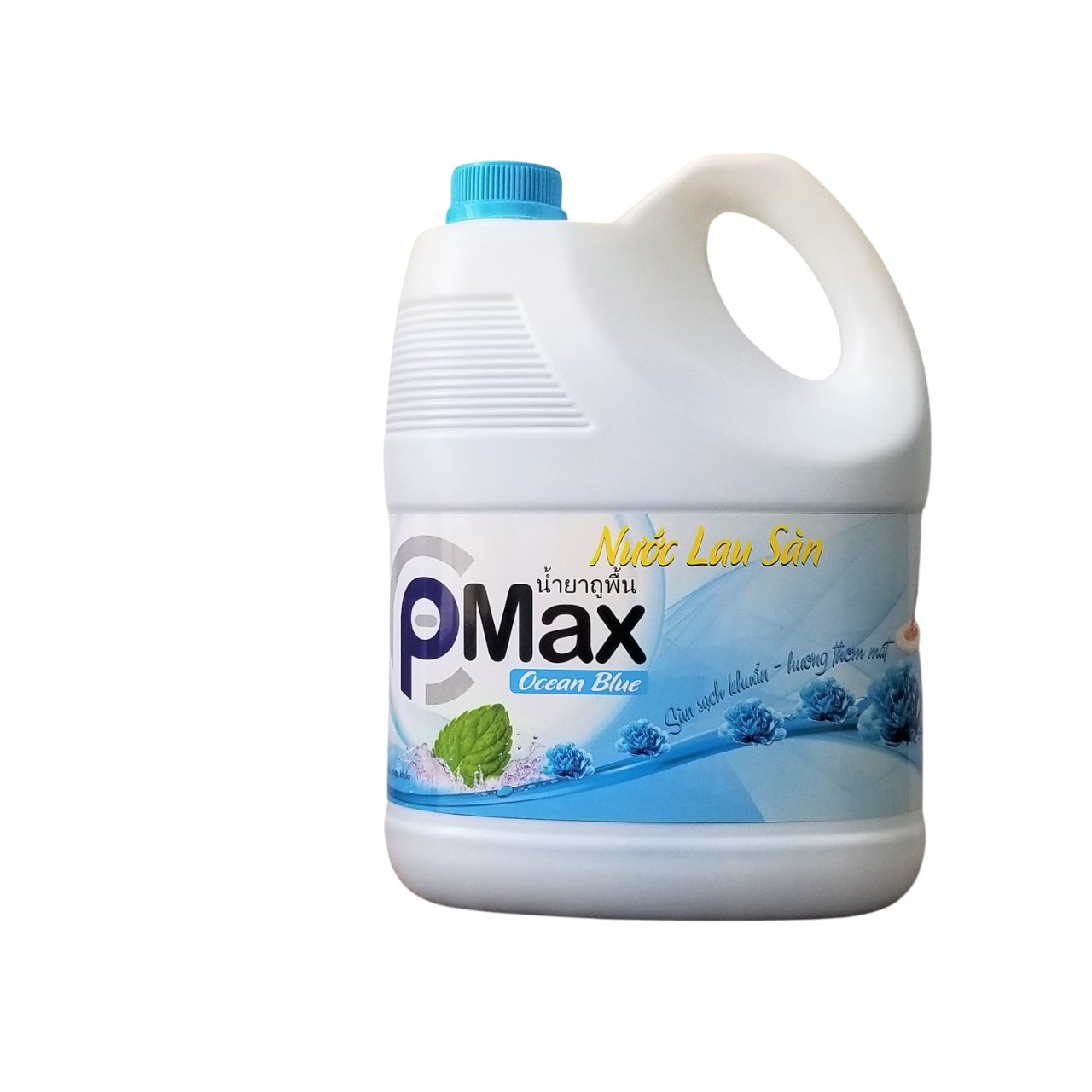 Nước lau sàn P-MAX OCEAN BLUE diệt khuẩn công nghệ Thái Lan loại bỏ các vết bẩn cứng đầu, không làm mất màu gạch men, xua đuổi côn trùng 3600ML