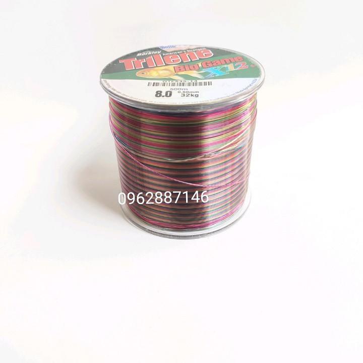 Cước câu cá cước mỹ triline 500m 7 màu x12 siêu khỏe