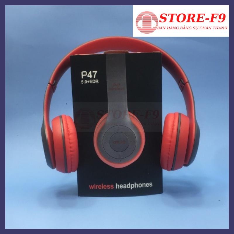 Tai Nghe Không Dây Bluetooth P47 Chụp Tai Có Khe Cắm Thẻ Nhớ